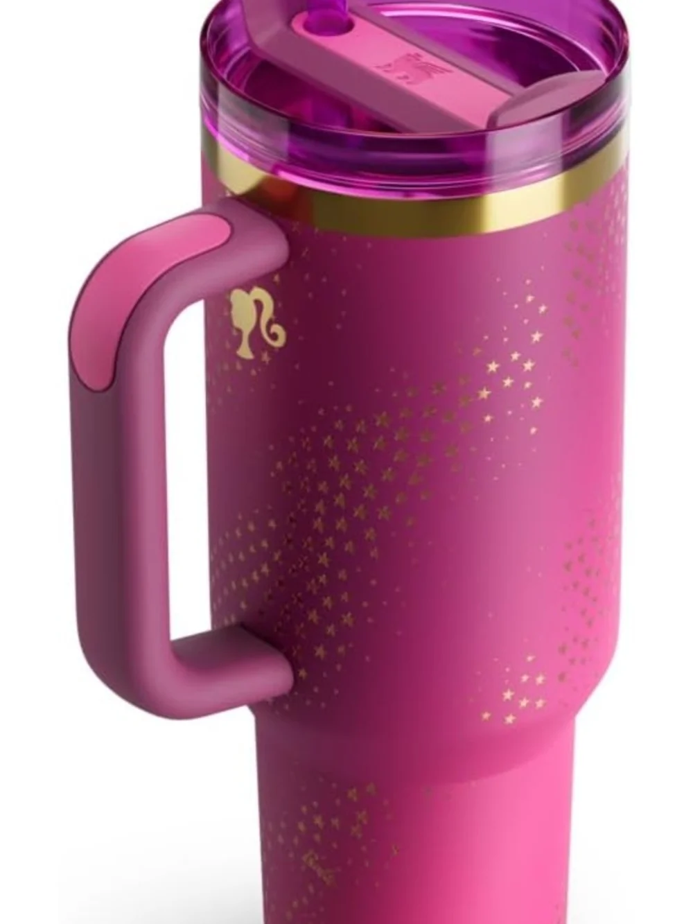 Stanley Pink Travel Mug with Gold Accents - Barbie Edition - Picture 4 of 5